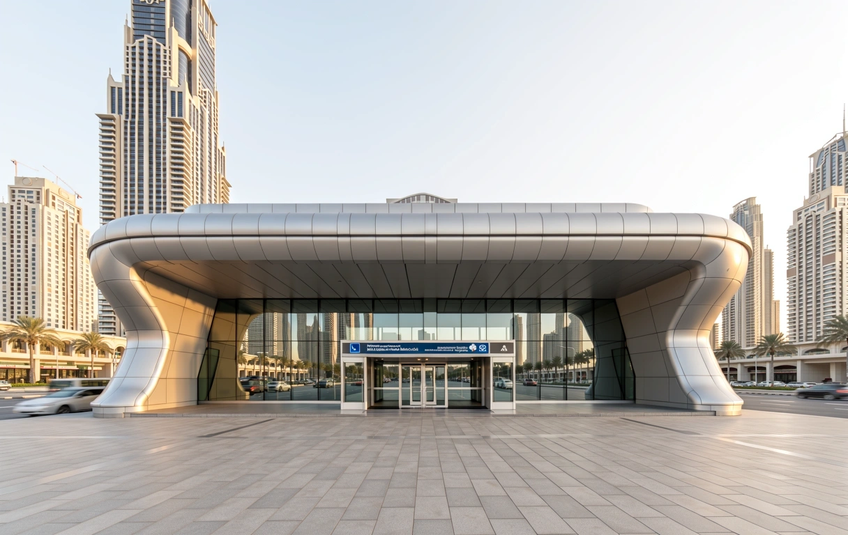 Dubai Metro Station Exterior